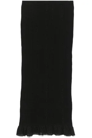 Simone Rocha Plaited tinsel midi skirt