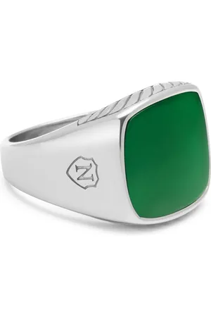 Nialaya Jade stainless steel ring