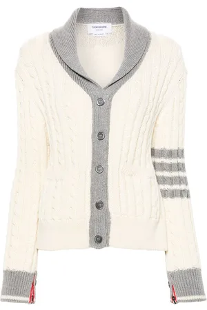 Thom Browne 4-Bar cable-knit cardigan