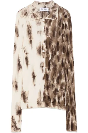 The Attico Tie-dye polo top