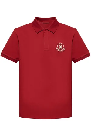 Moncler Appliqué cotton polo shirt