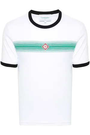 Casablanca Logo Gradient Stripe Ringer T-Shirt " "