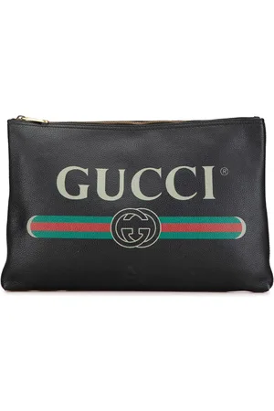 Gucci 2000-2015 Leather Gucci Logo clutch bag