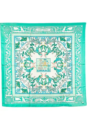 Hermès 20th Century Early America Silk Scarf scarves