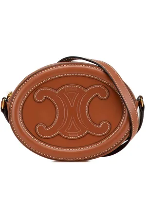 Céline 2022 Small Calfskin Cuir Triomphe Oval crossbody bag