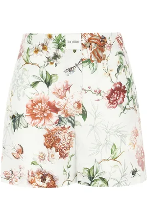 The Attico Floral-print cotton shorts