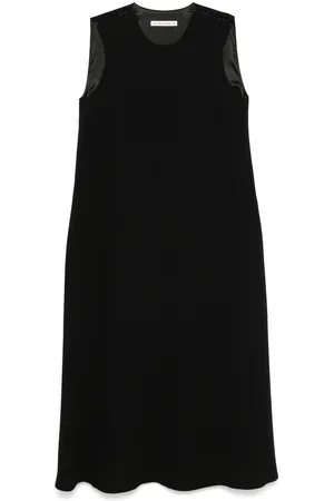 Mark Kenly Domino Tan Crepe maxi dress