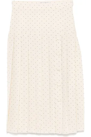 Alessandra Rich Polka-dot silk skirt