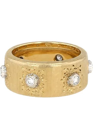 Buccellati 2010s pre-owned 18kt gold Macri Classica diamond band ring