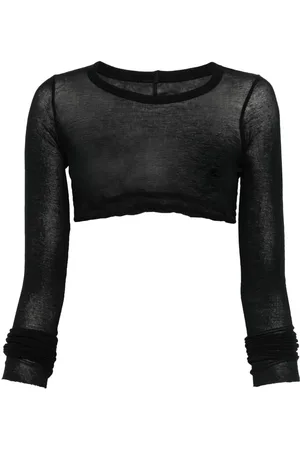 Rick Owens Longsleeved cropped T-shirt