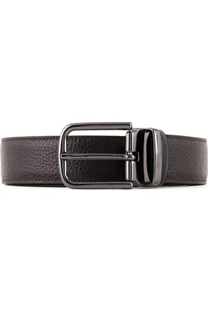Emporio Armani Pebbled-texture reversible belt