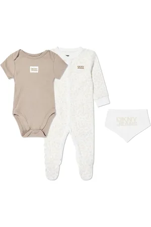 DKNY Logo-patch babygrow set