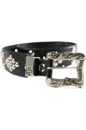 ENFANTS RICHES DEPRIMES Stud-embellished leather belt