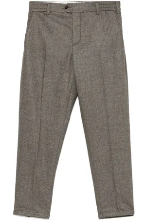 PT Torino Herringbone-pattern trousers