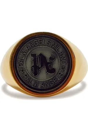 Palm Angels PA-stone emblem ring