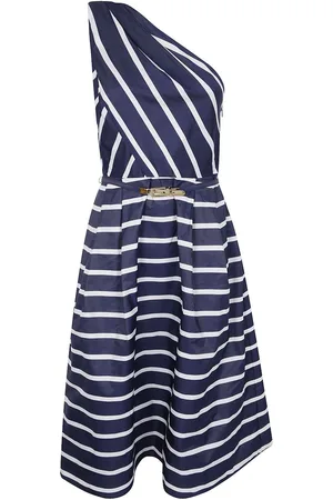 Ralph Lauren Striped taffeta midi dress