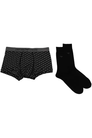 Emporio Armani Logo boxer socks set