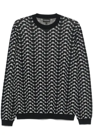 Emporio Armani Eagle-jacquard sweater
