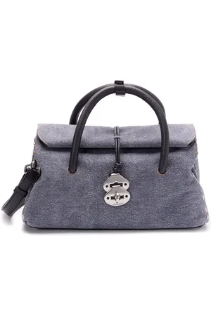 Zanellato Embroidered logo denim tote bag