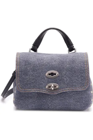 Zanellato Embroidered logo denim tote bag