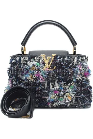 LOUIS VUITTON 2020 Tweed Capucines MM satchel