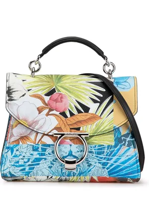 Salvatore Ferragamo 2021 Printed Floral Calfskin Margot satchel