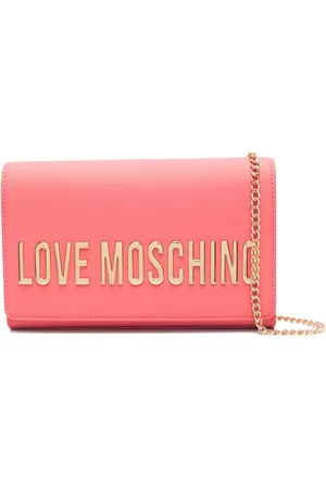 Moschino Logo-lettering clutch bag