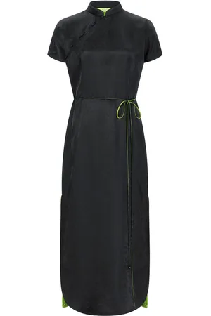 SHANGHAI TANG X Chen Man silk qipao dress