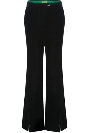 SHANGHAI TANG X Chen Man velvet flared trousers