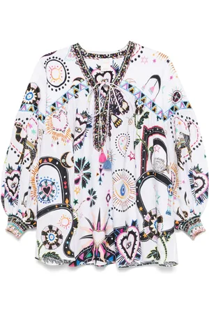 Camilla Neck-tie blouse
