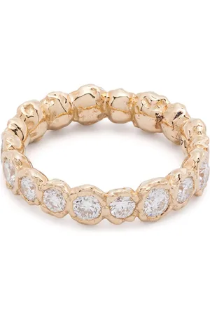 Fie Isolde 14K yellow medium Alfa diamond ring
