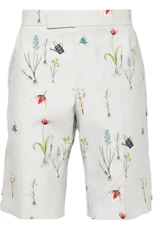 Thom Browne Floral-print straight-leg shorts