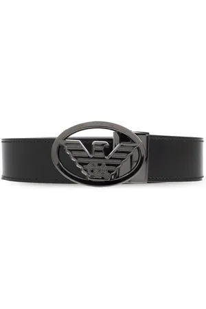 Emporio Armani Eagle-buckle leather belt