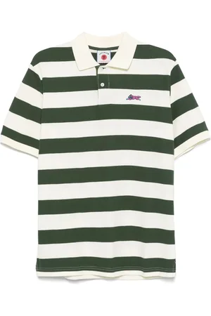 ICECREAM Running Dog striped polo shirt