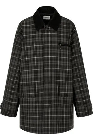 Studio Tomboy Tartan check-pattern single-breasted coat