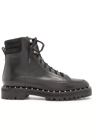 VALENTINO Leather Soul Rockstud Hiking Boots in