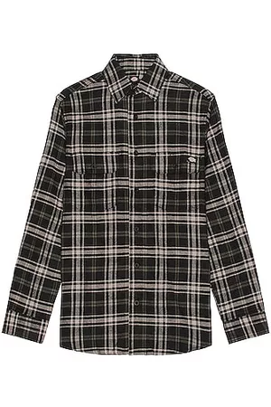 Dickies Flannel Button Down in Black