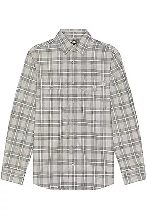 Dickies Flannel Button Down in Grey