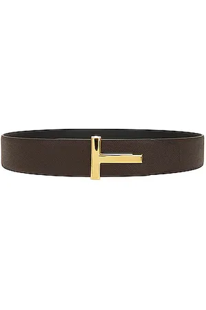 Pull&Bear Men's' Black Black Faux Leather Belt with A Matte Buckle