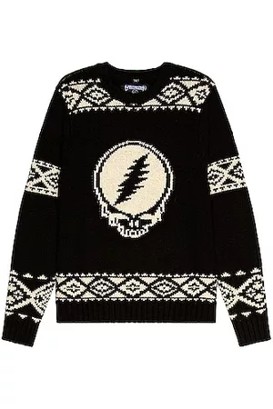 Schott NYC Grateful Dead Stealie Sweater in Black