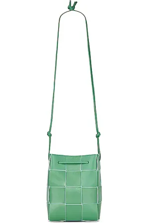 Bottega Veneta Cassette Crossbody Bag Medium Intreccio Sage Green