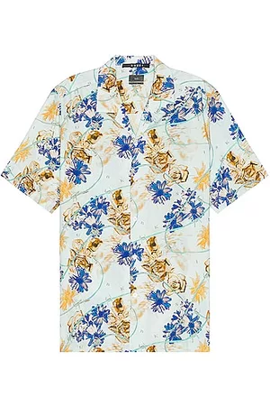 KSUBI Men Short Sleeve - Floralist Resort Shirt in Baby Blue