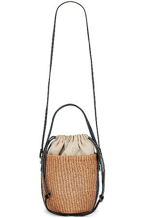 meli melo Women's Santina Mini Bucket Bag Large Woven - Light Tan