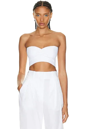 ASOS DESIGN Tall ultimate bandeau crop top in white