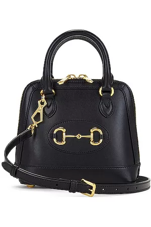 FWRD Renew Gucci Jackie 1961 Leather 2 Way Shoulder Bag in Black