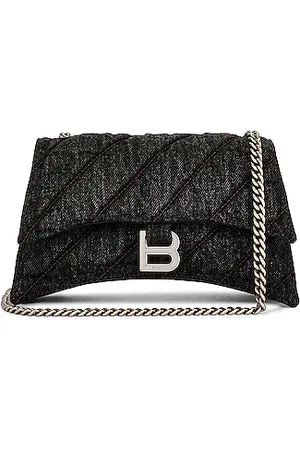 Balenciaga BB-monogram terry-cloth Makeup Bag - Black