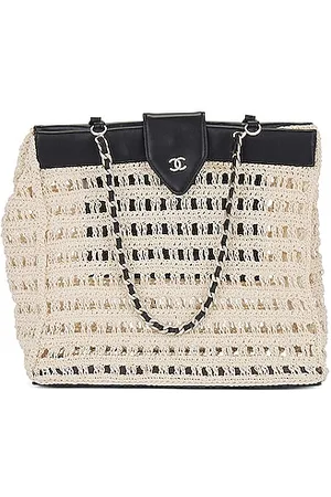 Chanel Pre-owned 2021-2023 Double Flap Crochet Shoulder Bag - Black