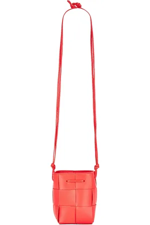 Bottega Veneta Mini Cassette Bucket Bag in Coral