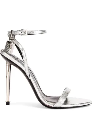 Tom Ford Padlock Pointy Naked Sandal 105 in Metallic