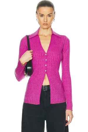Guest In Residence Rib Button Cardigan in